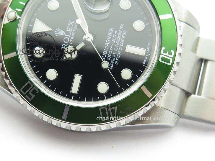 MiroTime 0419 Submariner BP Maker 16610 Green Dial On SS Bracelet A Bright 3870